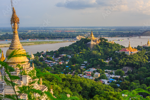 Poster Sagaing hill , Sagaing City, The Old City of Religion and Culture Outside Mandal