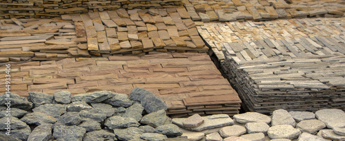 slate on a pallet, natural stone cladding, sandstone