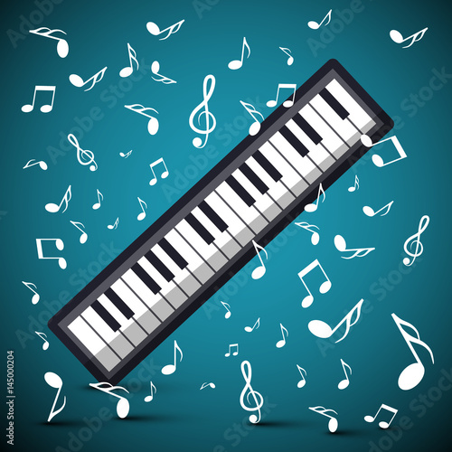 fondo-de-musica-con-notas-y-teclado