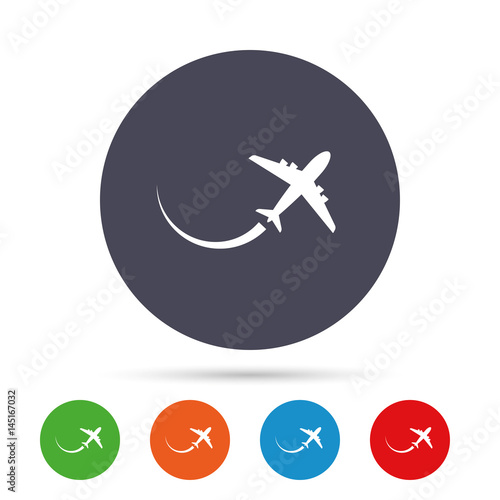 Airplane sign icon. Travel trip symbol.