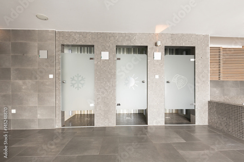  Shower cabins in spa center