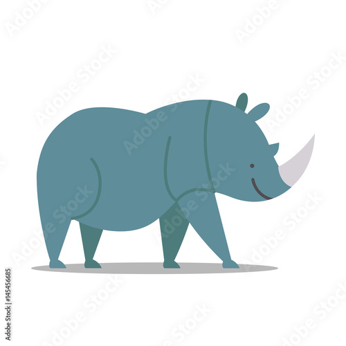 Obraz na płótnie Vector Illustration of a Rhinoceros