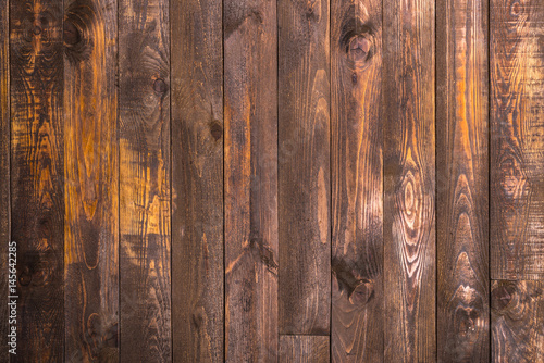  Brown wooden vertical boards. Texture for the background. Horizontal frame