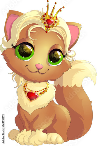 Kitty princess with decorations