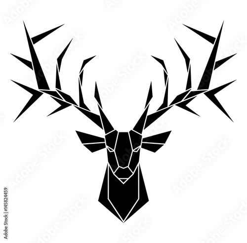  Vector design of deer's head