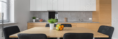 Fototapeta Modern kitchen with table