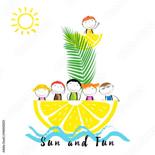 Happy summer time for children