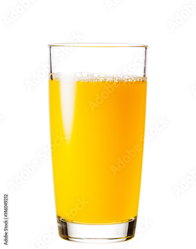 Process of pouring orange juice into a glass