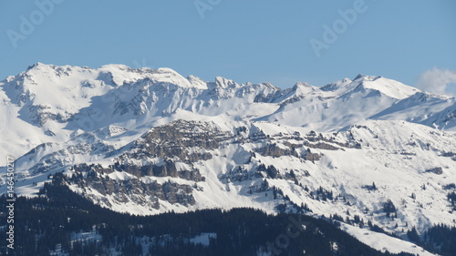 Rhône-Alpes - Savoie - Les Saisies - Vue sur le Mont Blanc, le Dôme de Miage et les Aiguilles de Tré la Tête © Marytog