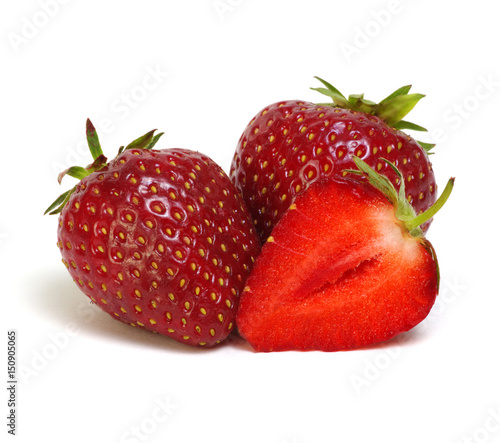 Fresh strawberry isolated on white