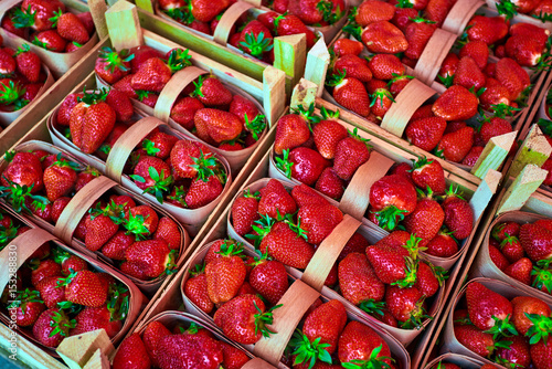 strawberries for sale at a market