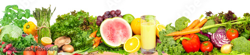 Vegetables and fruits background