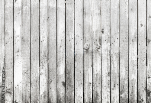 Fototapeta Old white grungy wooden fence texture