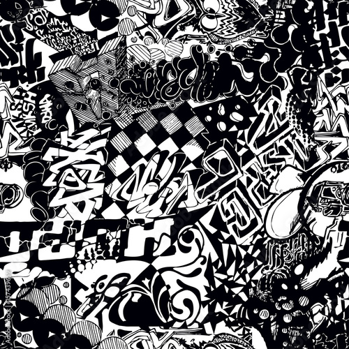 nahtlose-musterschwarzweiss-graffiti-aufkleberbombardierung