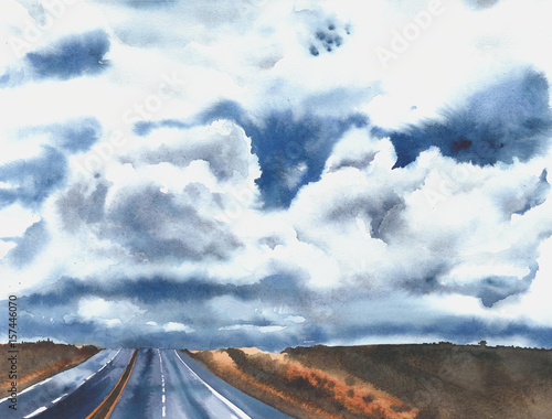 drogi-autostrady-chmury-nieba-wsi-amerykanskie-drogi-autostrada