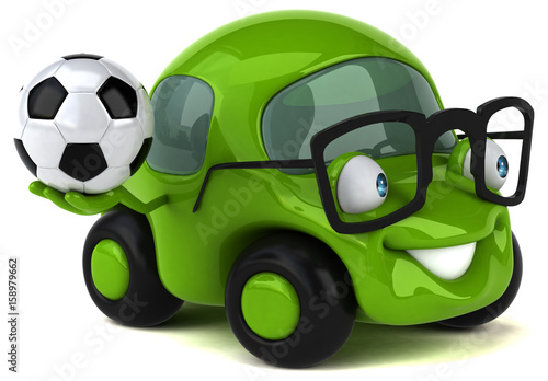 coche-divertido-ilustracion-3d