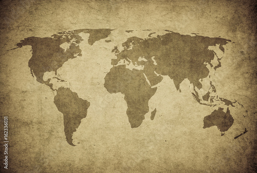 Fototapeta grunge map of the world.