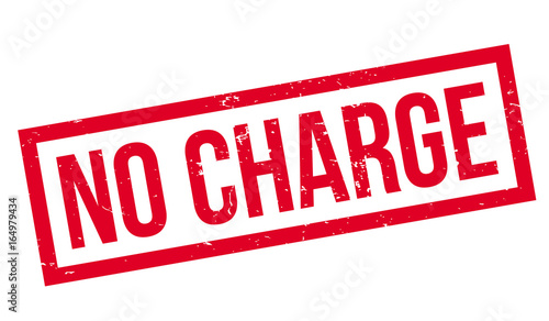 No Charge rubber stamp. Grunge design with dust scratches. Effects can be easily removed for a clean, crisp look. Color is easily changed.