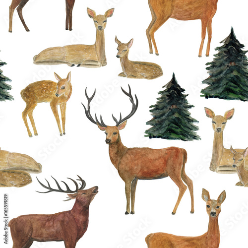 watercolor-painting-seamless-pattern-with-deers