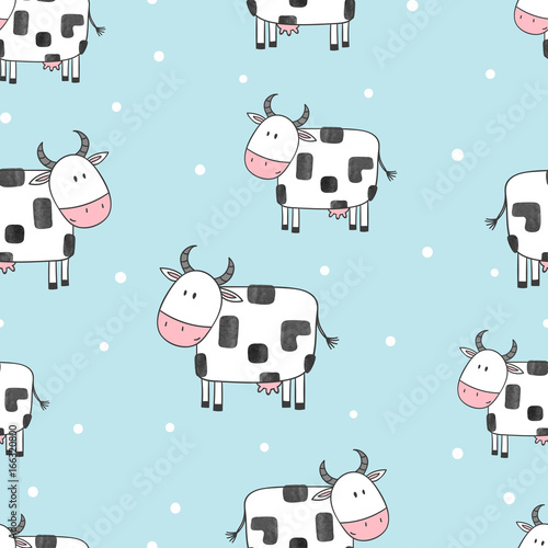 doodle-de-dibujos-animados-vacas-de-patrones-sin-fisuras-vector-de-fondo