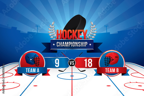 vector-del-campeonato-de-hockey-sobre-hielo-con-competencia-de-equipo-y-marcador
