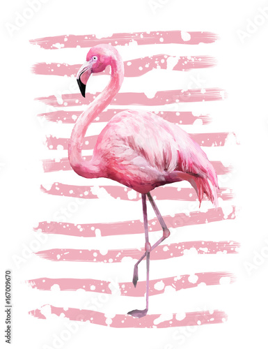 tropikalny-lato-geometryczny-plakat-projekt-z-grunge-tekstury-akwarela-rozowy-ptak-flamingo-egzotyczny-abstrakcjonistyczny-tlo-rocznik-recznie-malowane-ilustracji-doodles-retro