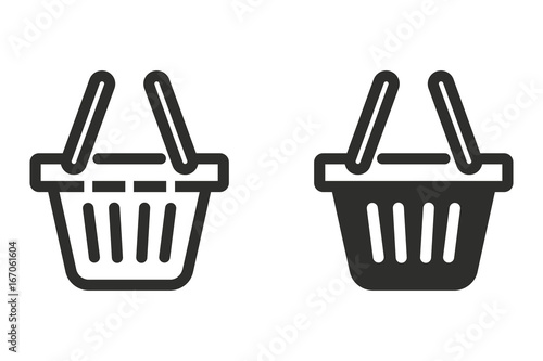 Shopping basket vector icon.