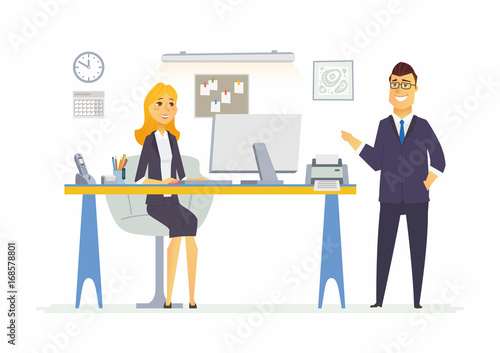 Office Life - modern vector cartoon business characters illustration
