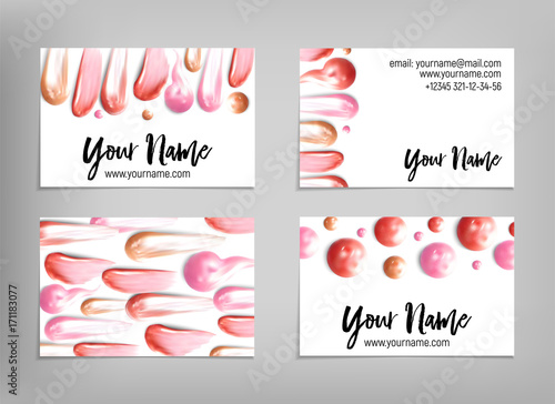 Makeup Artist Business Card Royalty Free Vector Image