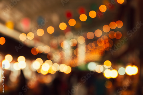 blur night festival light for background