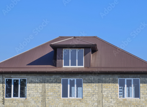 House Of Cinder Block With Plastic Windows And Roof House Of Cinder Block With Plastic Windows And Roof Corrugated Sheet Roofing