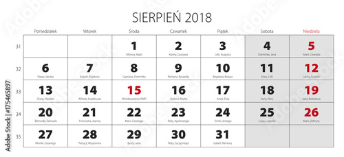 Kalendarz na rok 2018 © studioJowita