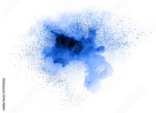 Blue explosion isolated on white background © michalz86