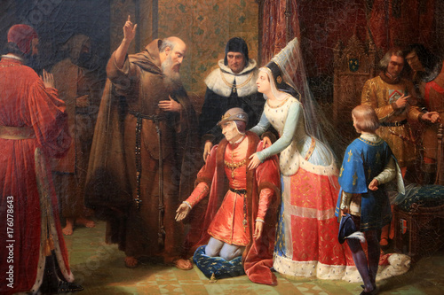 ludwik-xi-u-stop-sw-franciszka-de-paule-nicolas-gosse-olej-na-plotnie-1843-muzeum-nawiedzenia-moulins-francja-ludwik-xi-u-stop-sw-franciszka-de-paule-bazylika-katedra-mills