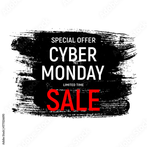 Cyber Monday Background Sale Concept. Vector Illustration