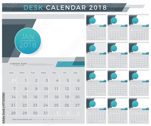 desk calendar 2018 planner