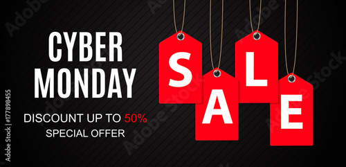 Cyber Monday Sale Deals Design Template Vector Illustration