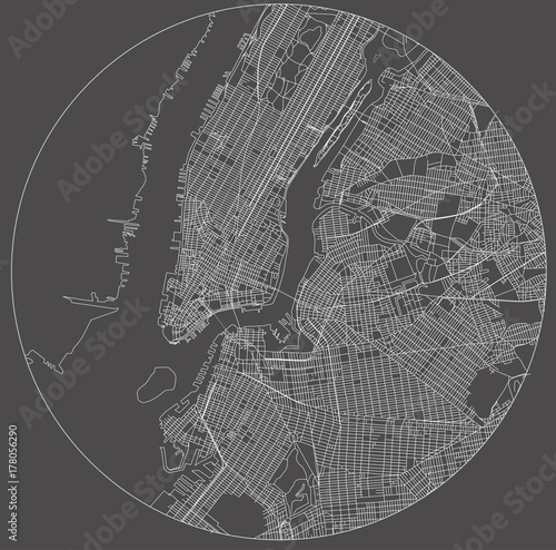 New York City Vector Map - Maping Resources