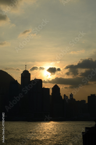 Hong Kong sunset in Tsim Sha Tsui