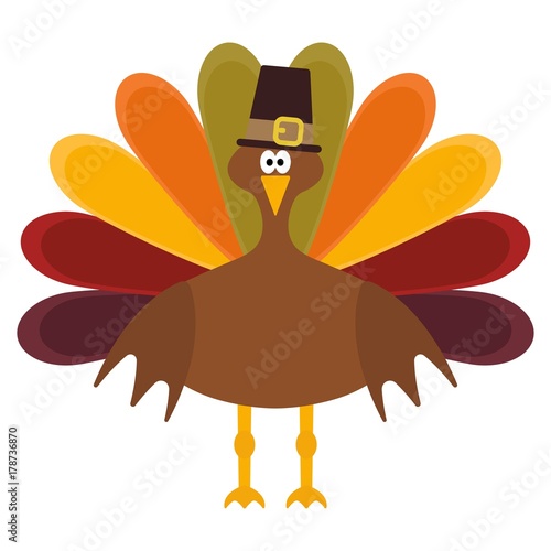 Vector illustration of a thanksgiving turkey © sa6kaa