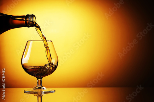 pouring cognac
