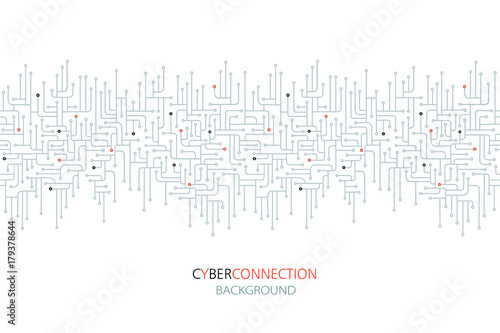 Cyber connection electronic circuit background. Spu. Circuit lines design vector illustration