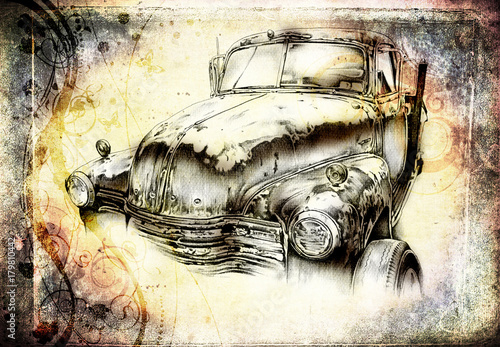 stary-klasyczny-samochod-retro-vintage