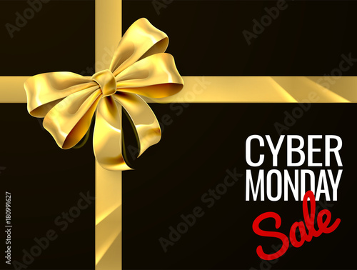 Cyber Monday Sale Gift Bow Ribbon Design