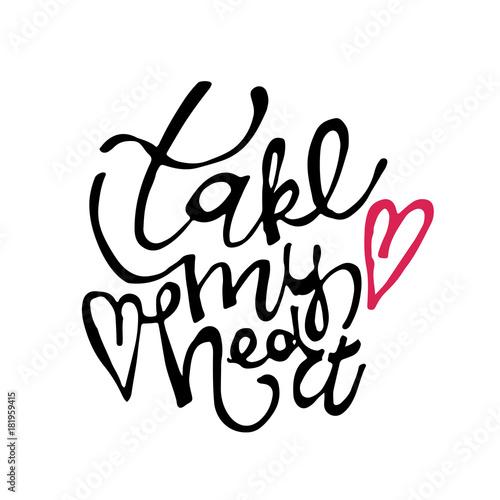 Obraz na płótnie Hand drawn doodle lettering - Valentines Day. Love You. Miss you