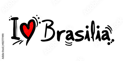 Obraz na płótnie Brasilia love message