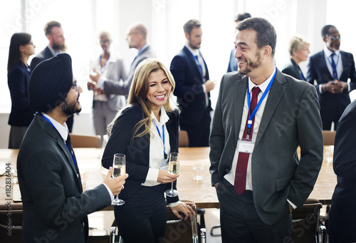 Business people talking conference room