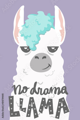 kreskowka-lama-alpaki-withunique-wyciagnac-reke-napis-cytat-nie-ma-dramatu-llama-ilustracja-wektorowa-unikalny-design-na-karty-plakaty-t-shirty-zaproszenia