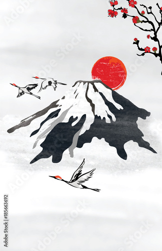 japonski-styl-tlo-dla-karty-z-pozdrowieniami-w