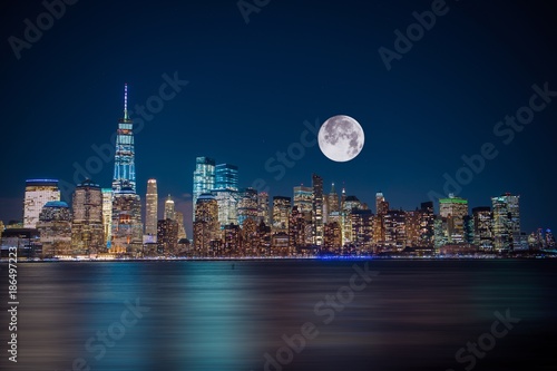 Obraz na płótnie New York City Moonlight